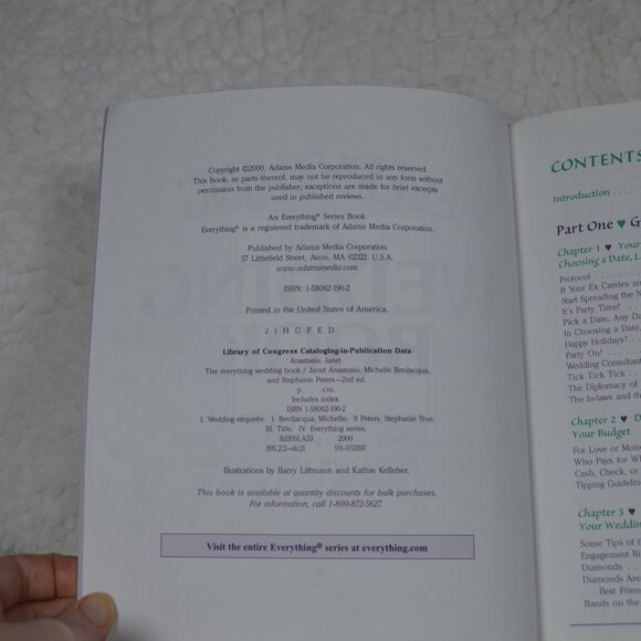 The Everything Wedding Book, 360+ pages of wedding etiquette - Picture 6 of 7